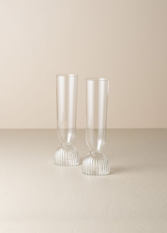 Karios Champagne Flute | Clear Set of 2