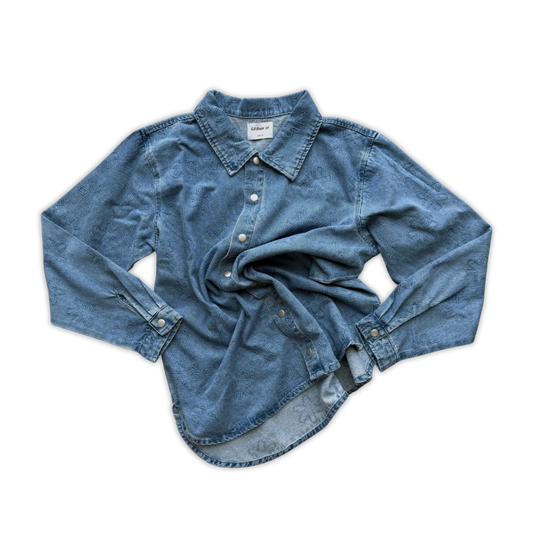 Ladies Organic Starlight Embroidery Denim Shirt Jacket