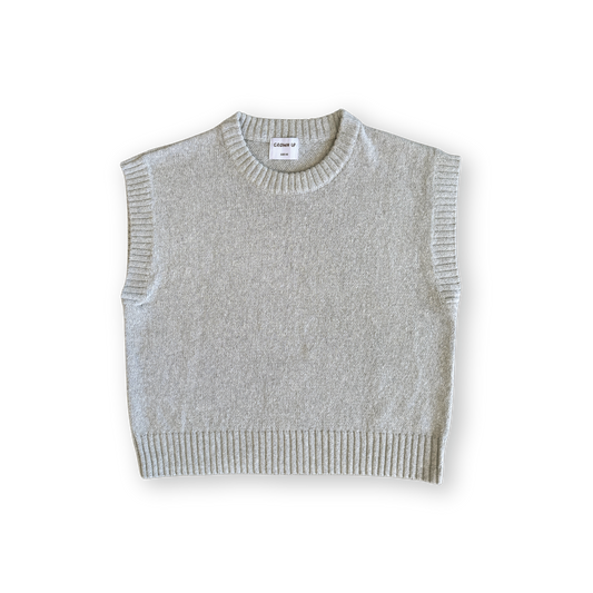 Ladies Jersey Knit Vest - Stone