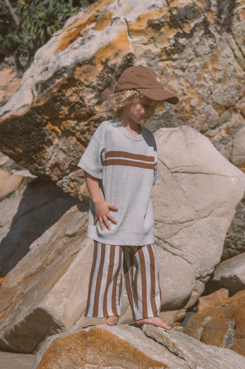 Organic Striped Knit Pant
