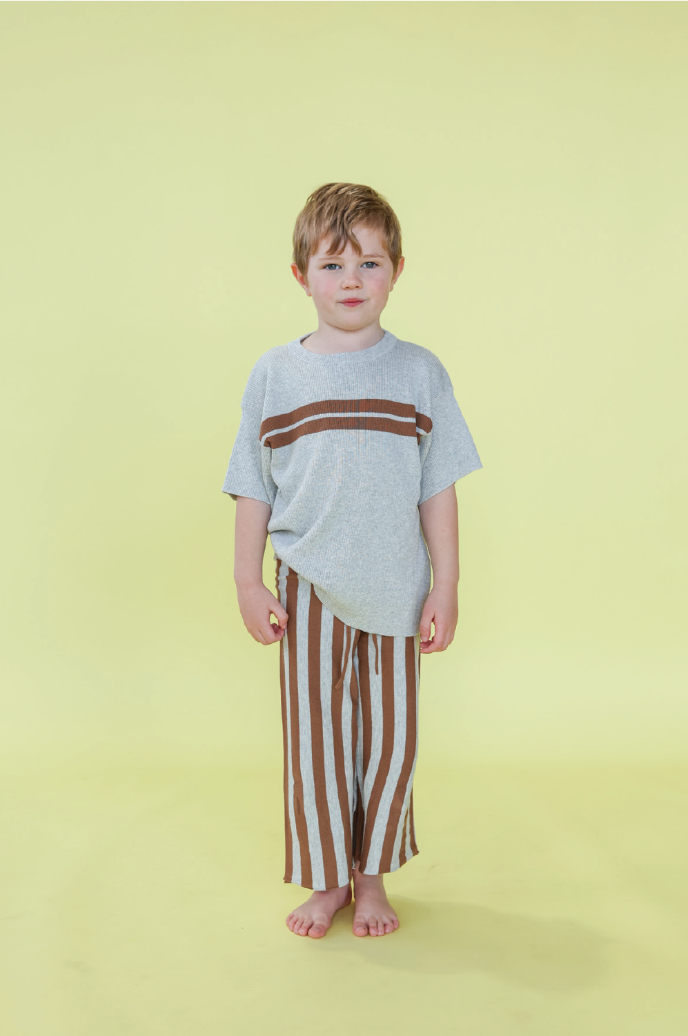 Organic Striped Knit Pant
