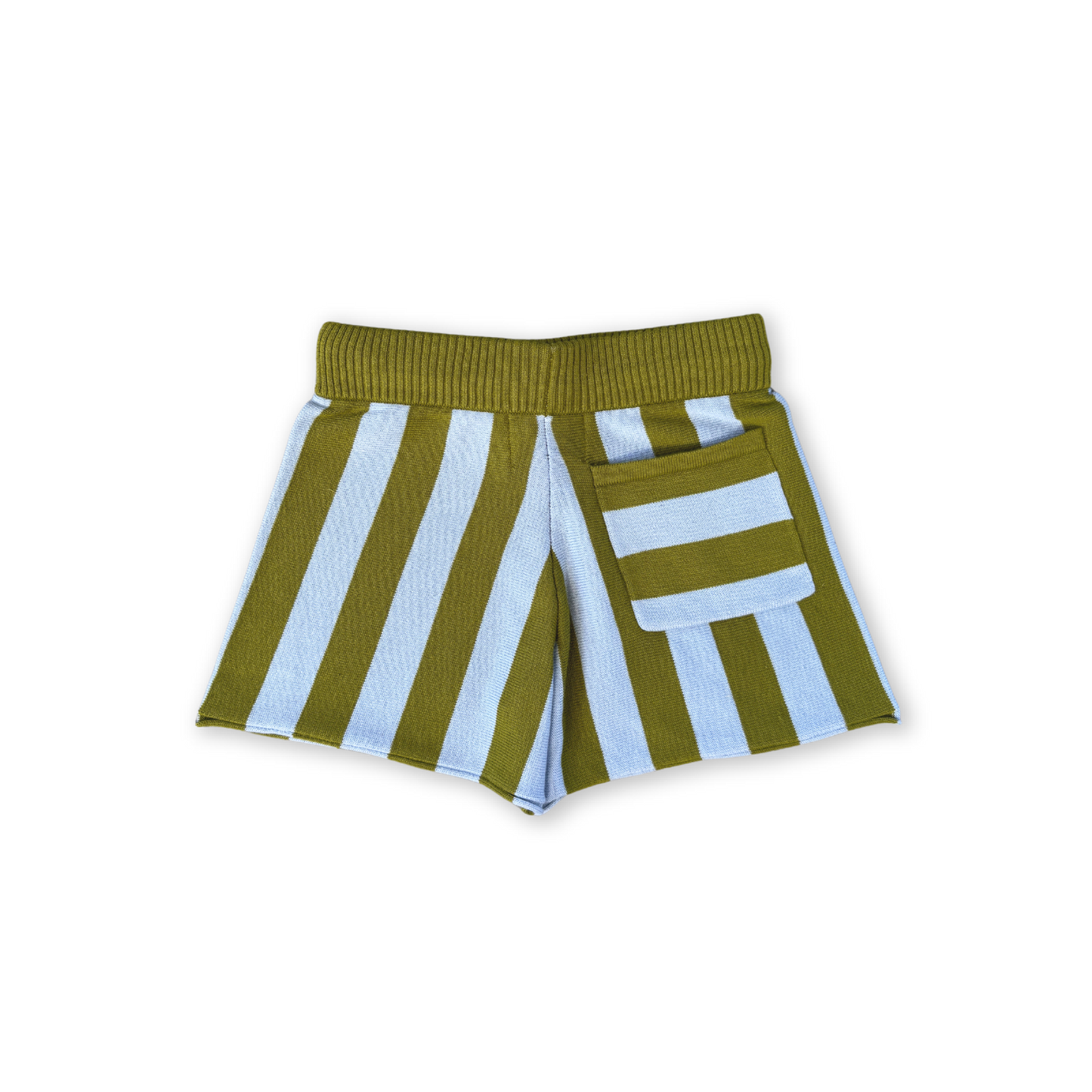 Organic Vertical Stripe Knit Shorts - Ocean & Leaf