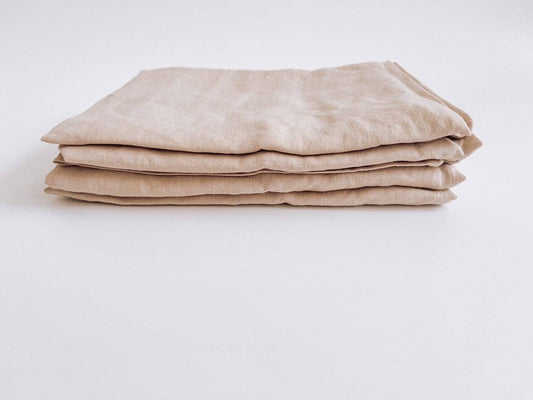 Pure French Linen Tea Towel - Light Clay