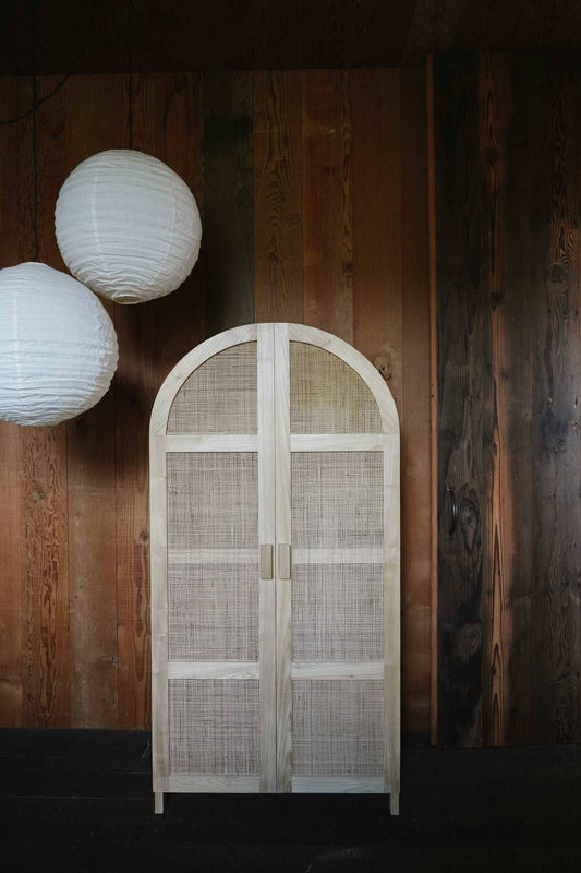THE ATHENA LINEN PENDANT: White / 50cm / Round