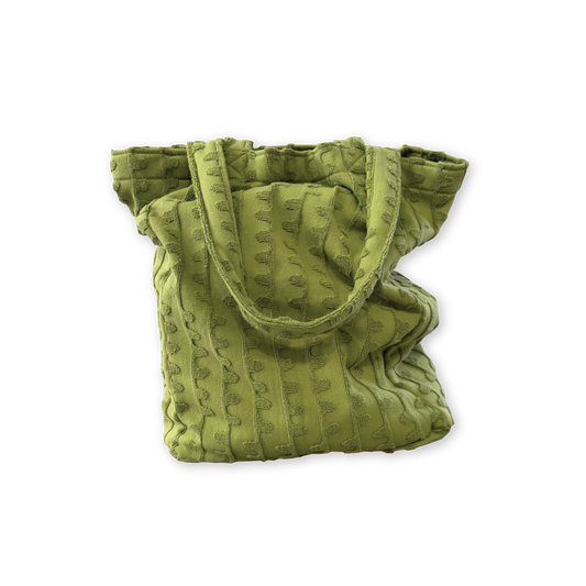 Terry Towelling Flow Beach Tote - Leaf