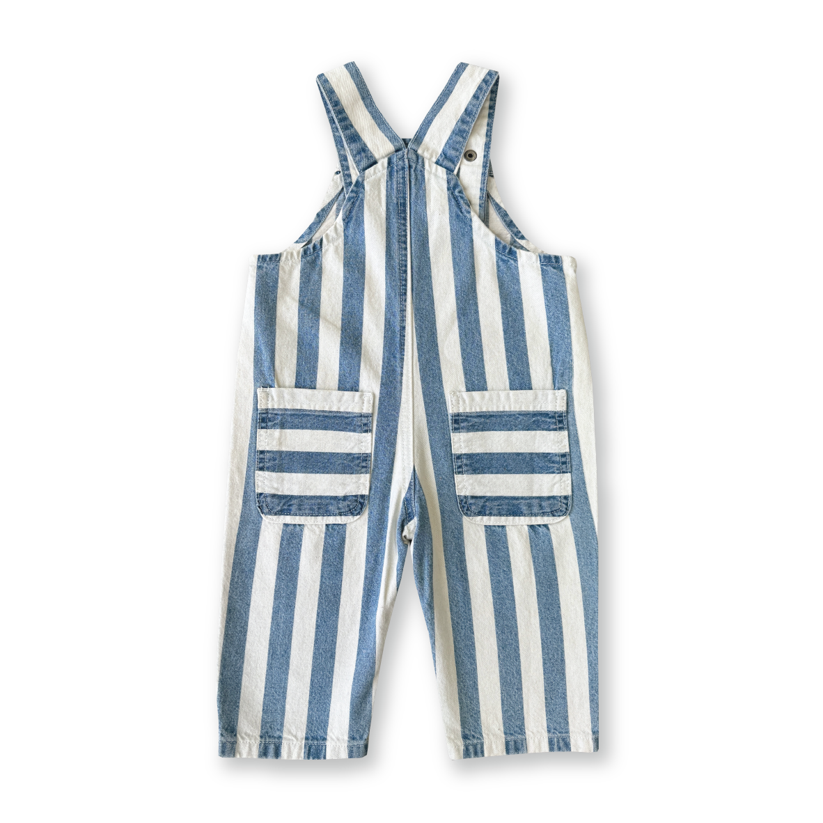 Denim Stripe Overalls