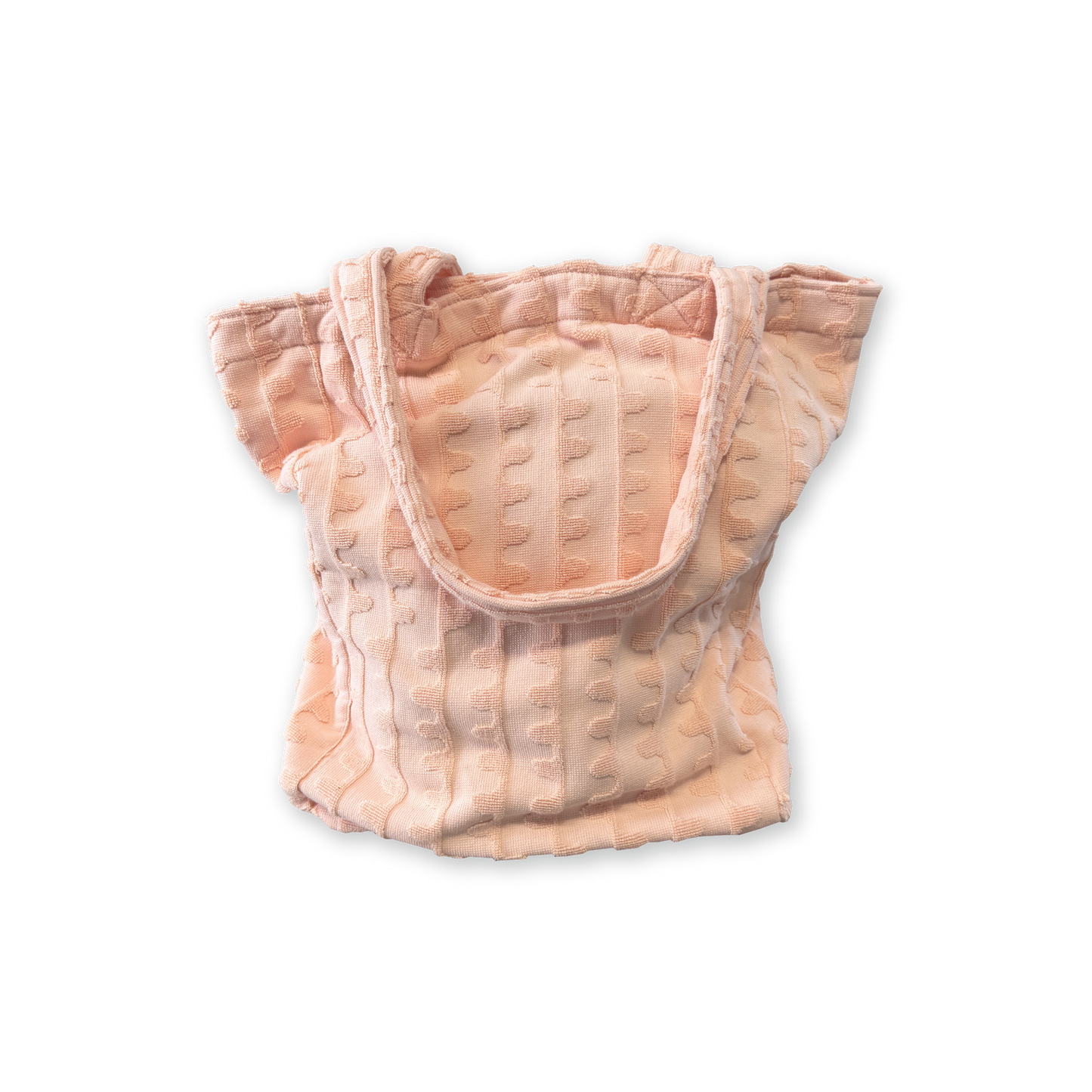 Terry Towelling Flow Beach Tote - Peachy