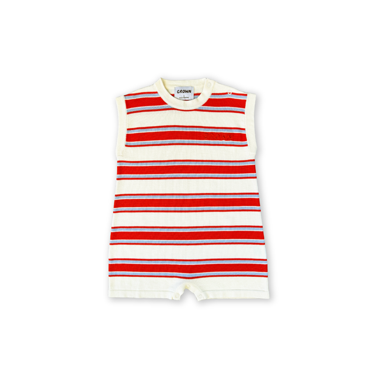 Organic Island Stripe Playsuit