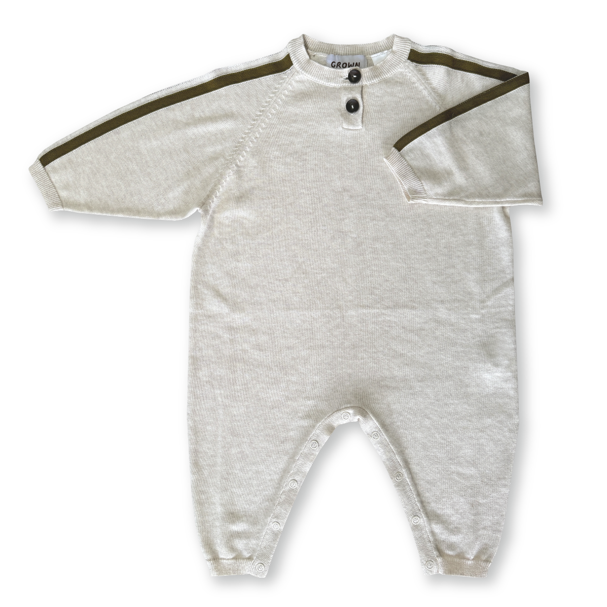 Stripe Sleeve Starsuit - Coconut