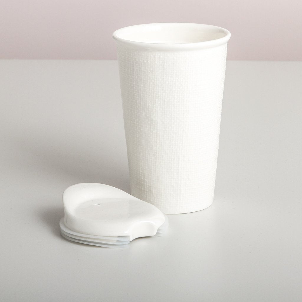Ceramic Keep Cup | White Linen